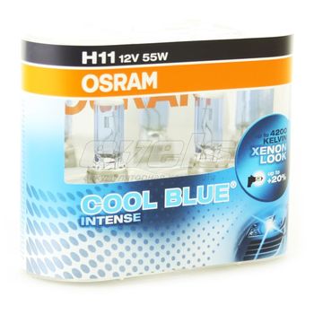 Лампа "OSRAM" 12v H11 55W (PGJ19-2) COOL BLUE INTENSE (холодный белый свет 4200К) (комплект 2 шт.)