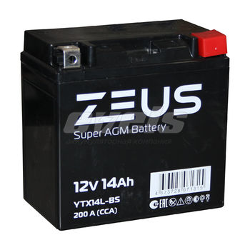 ZEUS SUPER AGM 14а/ч  (YTX14L-BS) зал.